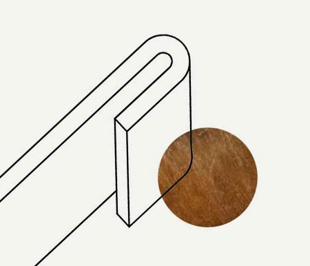 bordure corten à bouts arrondis