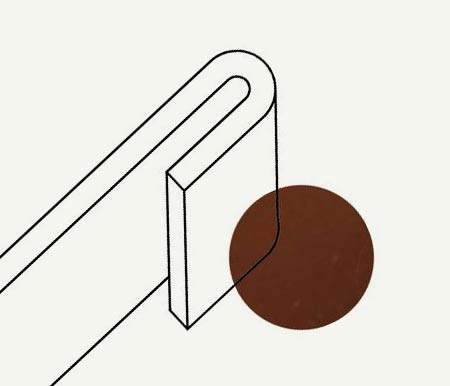 bordure rigide à bout arrondi